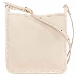 White Women's Longchamp Le Foulonné S Crossbody Bags | 9042-ICFQM