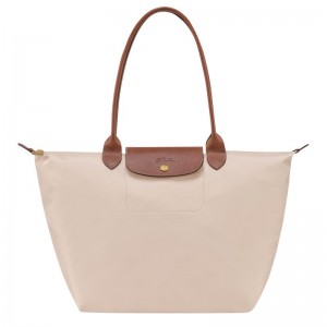 White Women's Longchamp Le Pliage Original L Tote Bags | 8315-RINWD