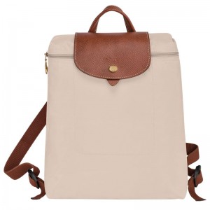 White Women's Longchamp Le Pliage Original M Backpacks | 2765-QFEMB