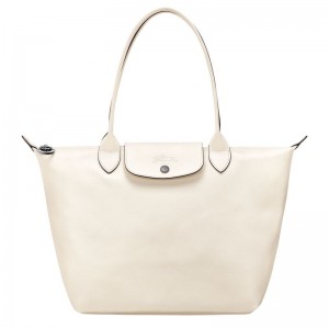 White Women's Longchamp Le Pliage Xtra M Tote Bags | 9174-SEAYW