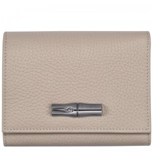 White Women's Longchamp Roseau Essential Wallet | 5718-FWSOV