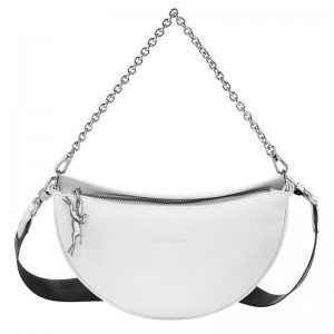 White Women's Longchamp Smile S Shoulder Bags | 2094-NABIS