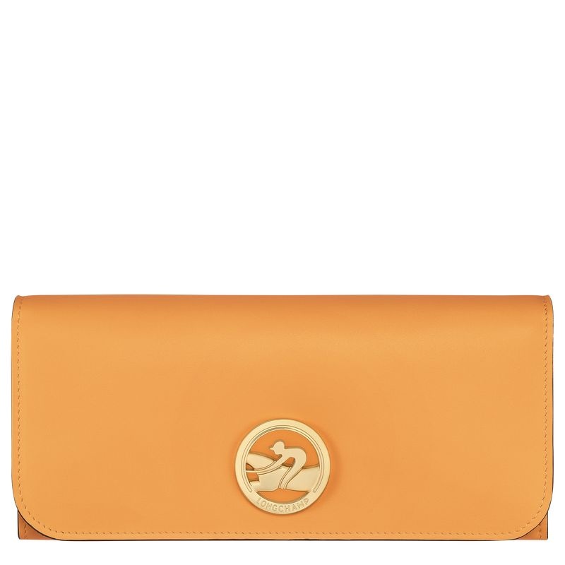 Apricot Women\'s Longchamp Box-Trot Continental Wallet | 0849-BFYNO