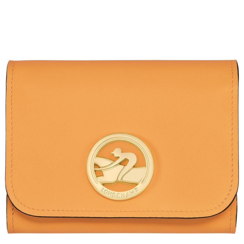 Apricot Women\'s Longchamp Box-Trot Wallet | 1356-UVOPX