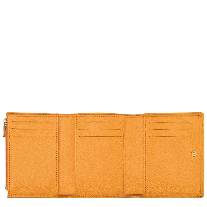 Apricot Women's Longchamp Le Foulonné Wallet | 8256-FLCUO