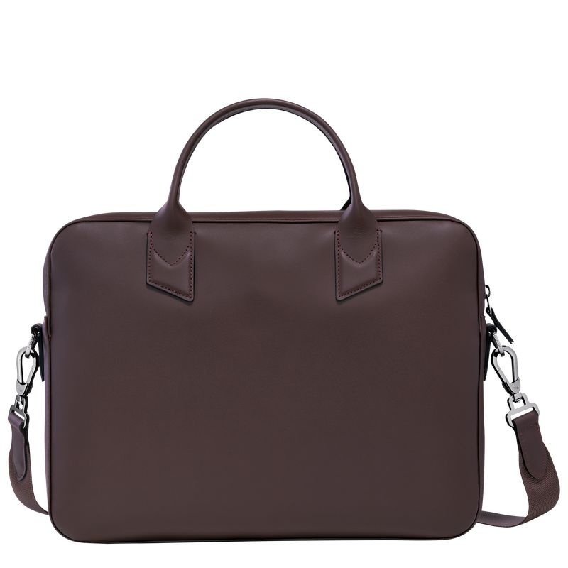 Beige Men's Longchamp sur Seine Briefcase | 8704-OPEZT