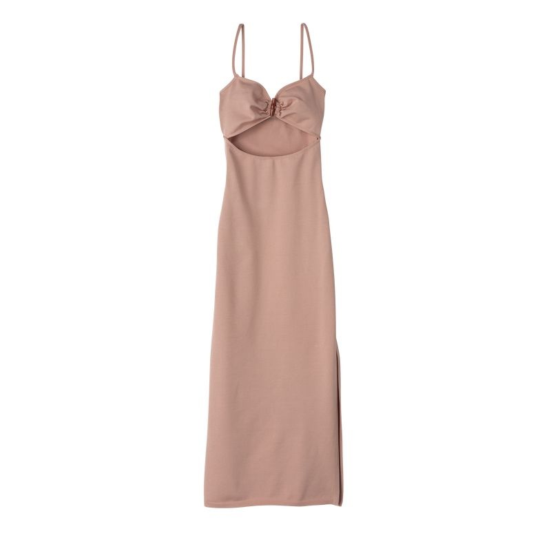 Beige Women\'s Longchamp Midi Dress | 3502-OMYCP