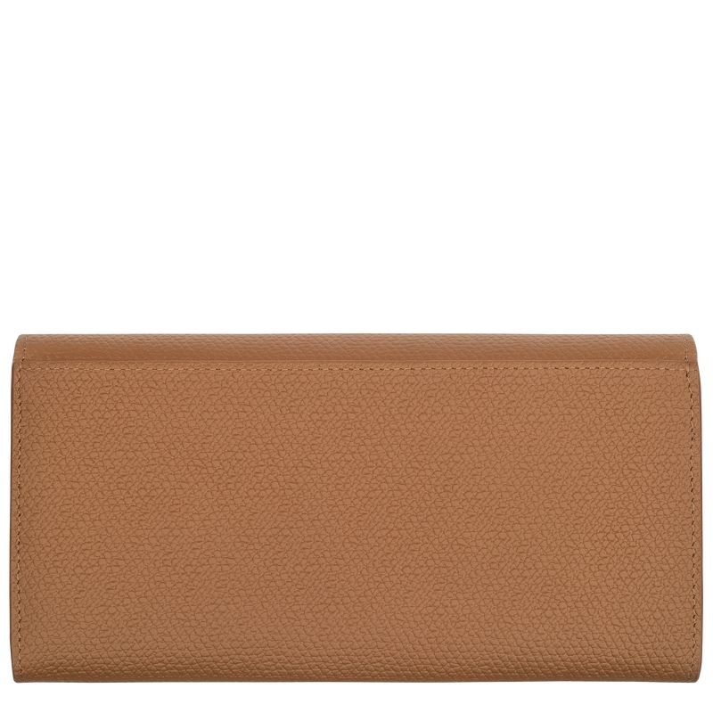 Beige Women's Longchamp Roseau Continental Wallet | 3825-OLUDK