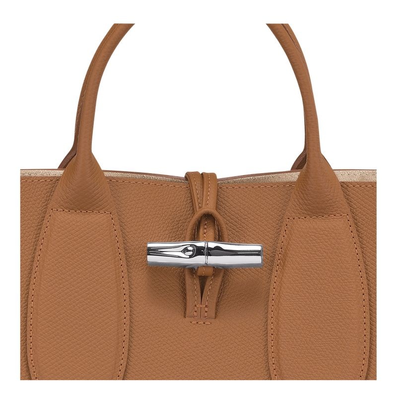 Beige Women's Longchamp Roseau M Handbag | 4327-SRUJD