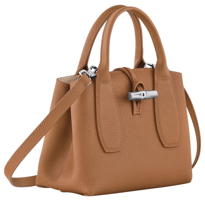 Beige Women's Longchamp Roseau S Handbag | 9380-LIJYR