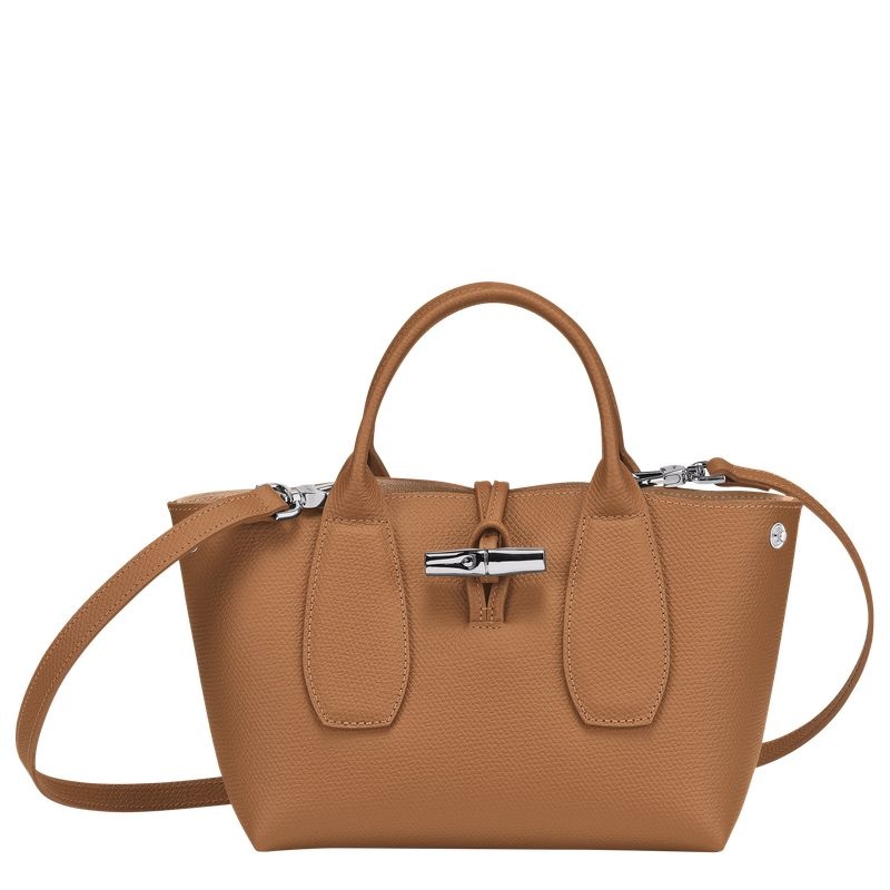 Beige Women's Longchamp Roseau S Handbag | 9380-LIJYR