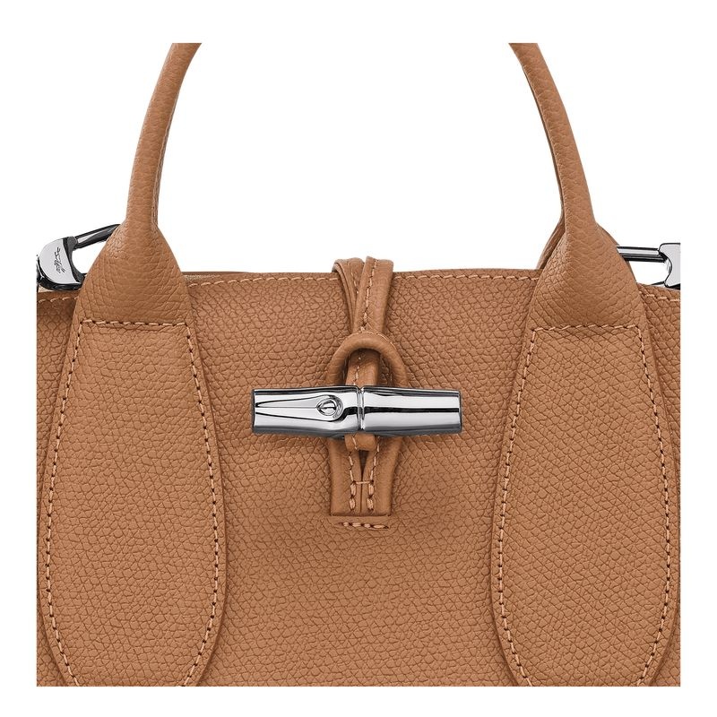 Beige Women's Longchamp Roseau S Handbag | 9380-LIJYR