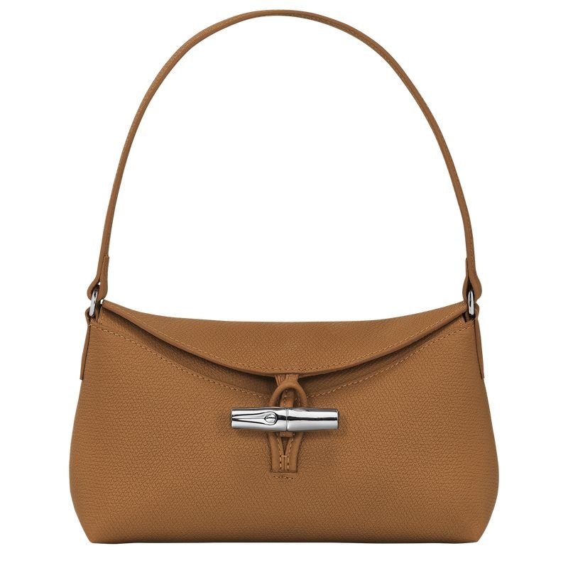 Beige Women\'s Longchamp Roseau S Hobo Bag | 3487-EXSRW