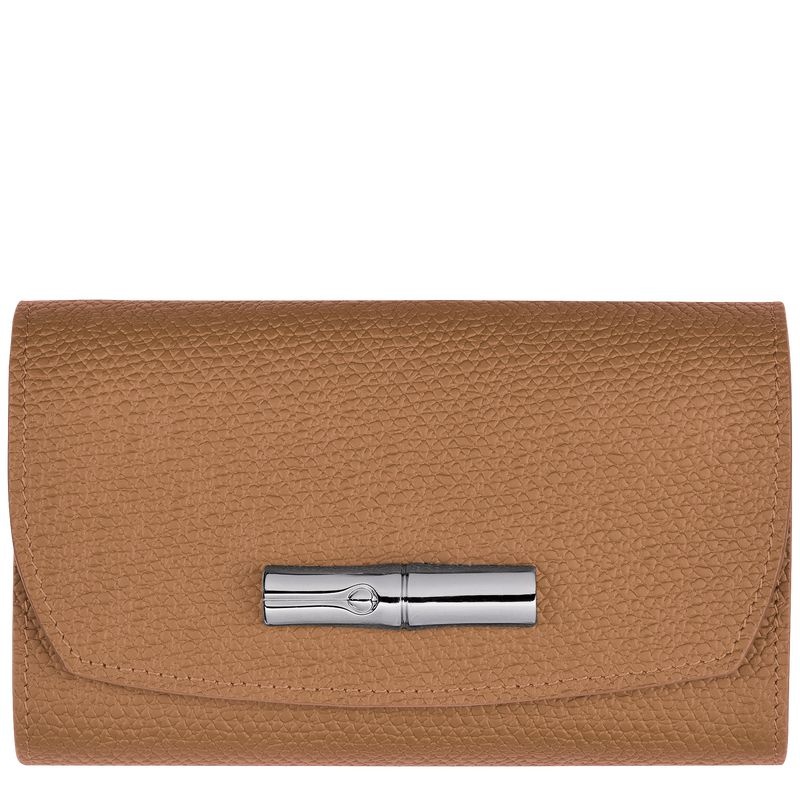 Beige Women\'s Longchamp Roseau Wallet | 8725-VYTDZ