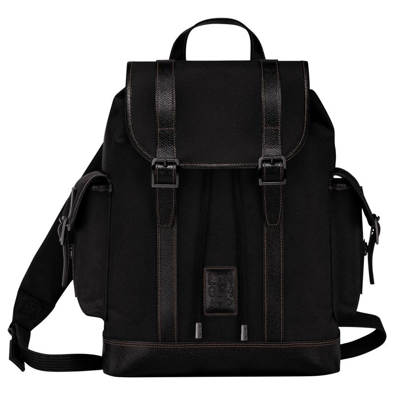 Black Men\'s Longchamp Boxford Backpacks | 0716-HABJY