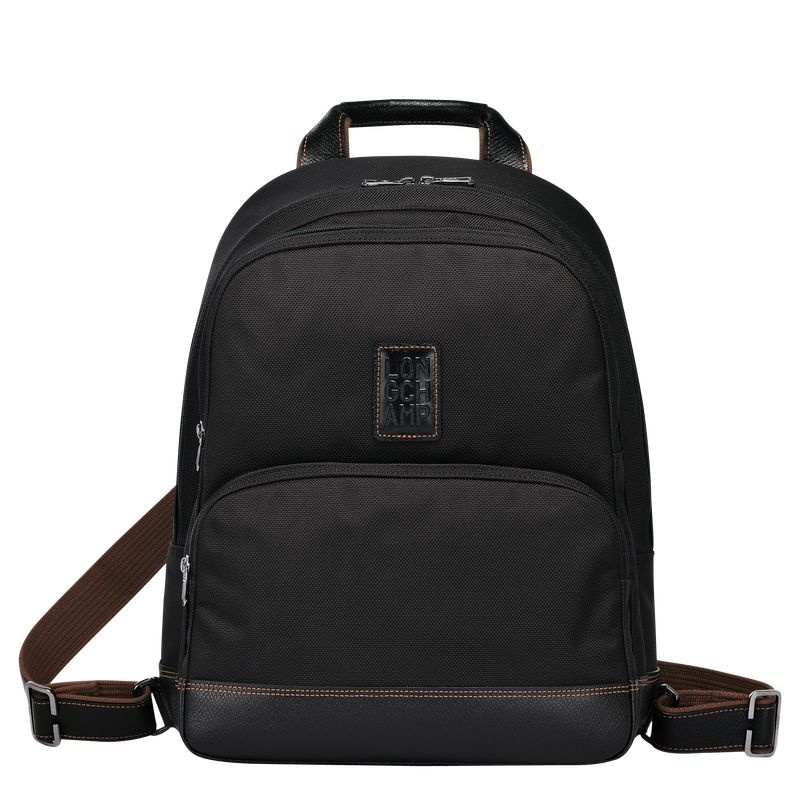 Black Men\'s Longchamp Boxford Backpacks | 6835-RVWMP