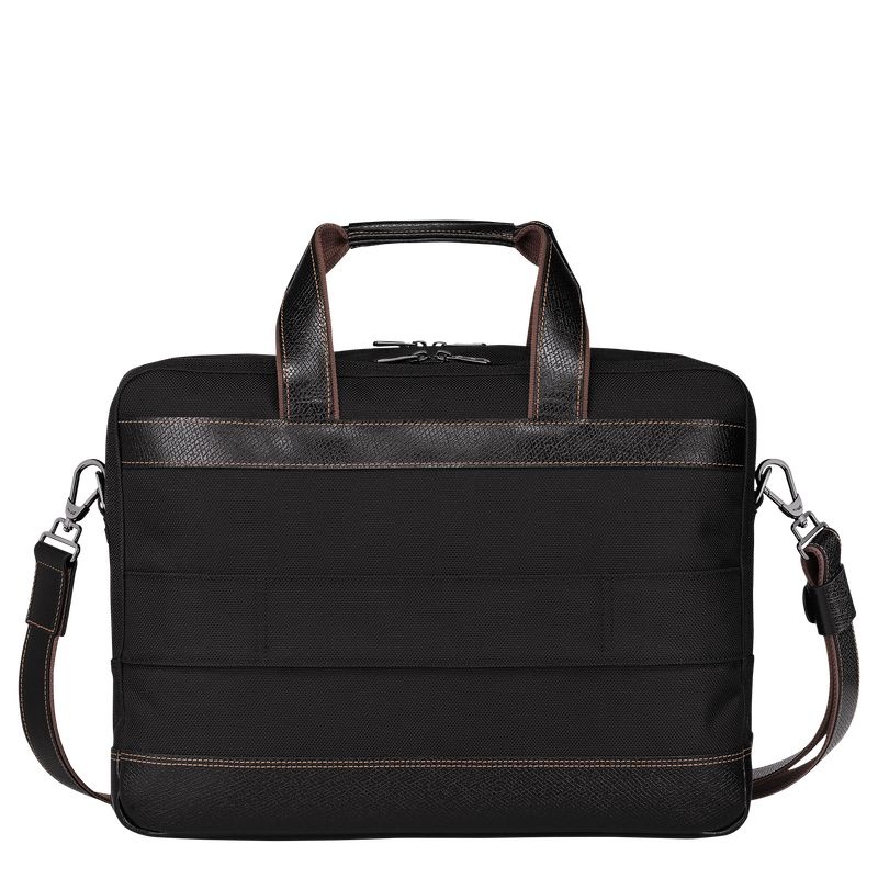 Black Men's Longchamp Boxford L Briefcase | 7915-BZOGT