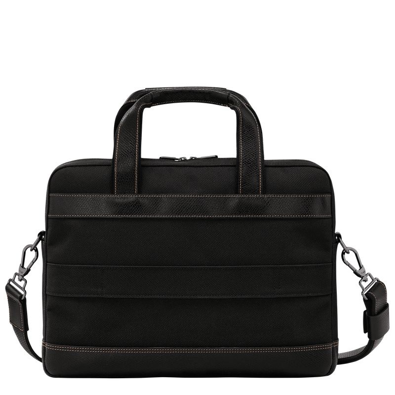 Black Men's Longchamp Boxford S Briefcase | 9648-KQSXZ