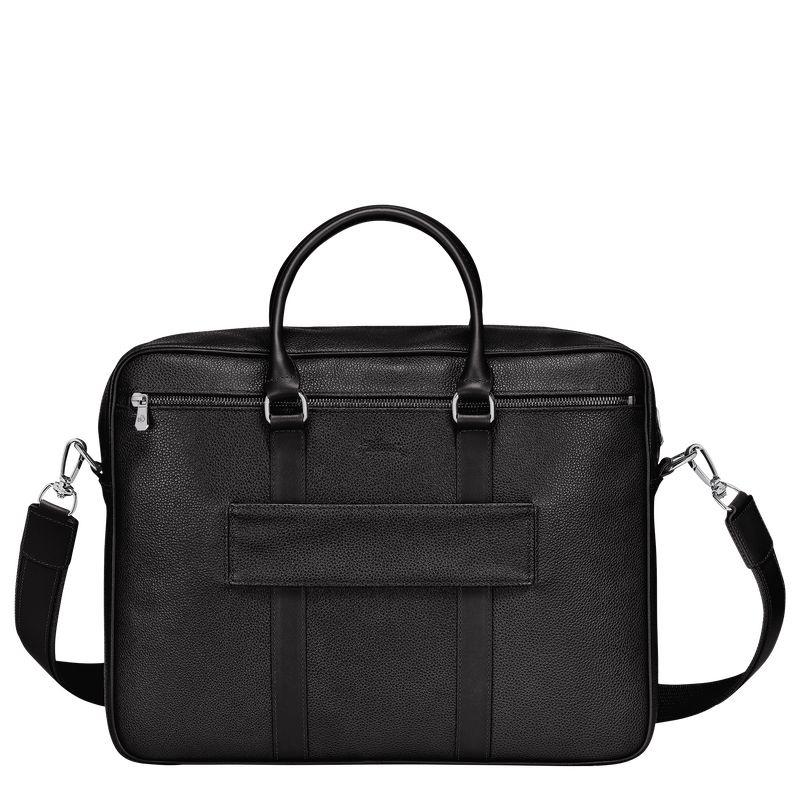 Black Men's Longchamp Le Foulonné M Briefcase | 3761-TVDNE