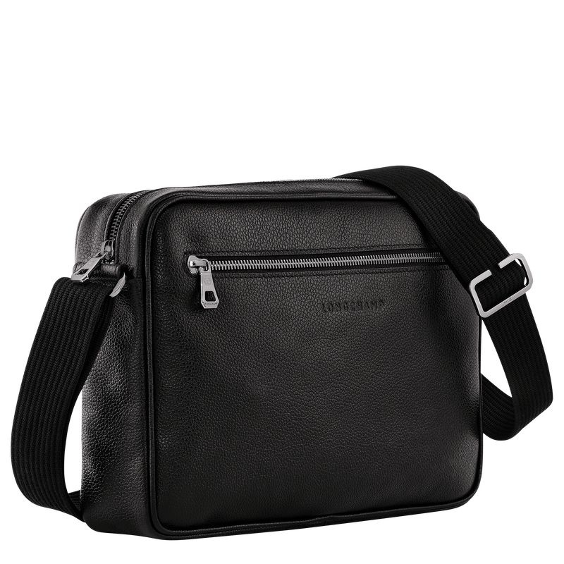 Black Men's Longchamp Le Foulonné M Crossbody Bags | 3809-IVHZX