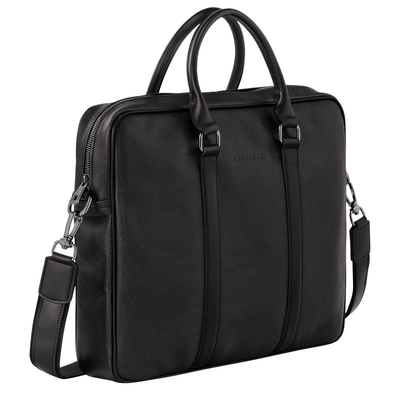 Black Men's Longchamp Le Foulonné S Briefcase | 8176-SLBUM