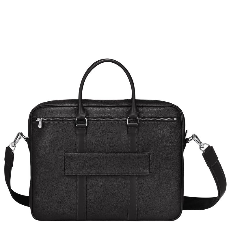 Black Men's Longchamp Le Foulonné S Briefcase | 8176-SLBUM