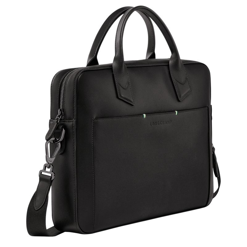 Black Men's Longchamp sur Seine Briefcase | 2709-UYAIC