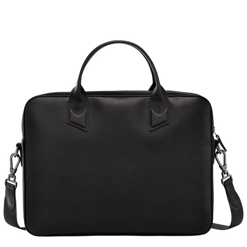 Black Men's Longchamp sur Seine Briefcase | 2709-UYAIC