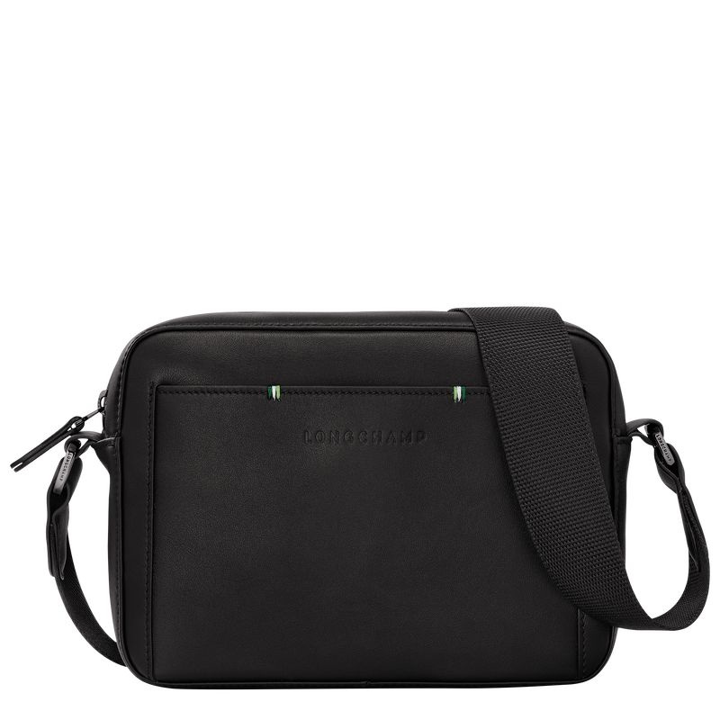 Black Men\'s Longchamp sur Seine Crossbody Bags | 8132-QBPHU