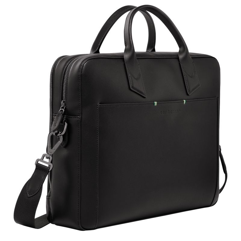 Black Men's Longchamp sur Seine M Briefcase | 1527-CXGMN