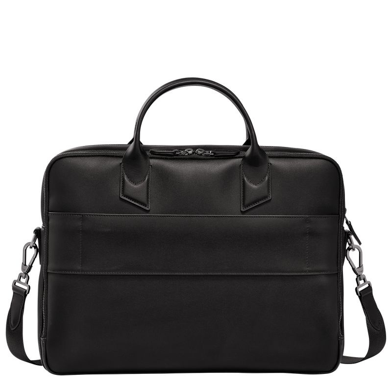 Black Men's Longchamp sur Seine M Briefcase | 1527-CXGMN