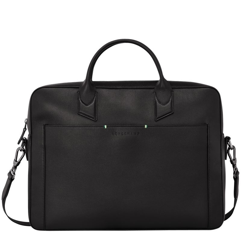 Black Men\'s Longchamp sur Seine M Briefcase | 1527-CXGMN