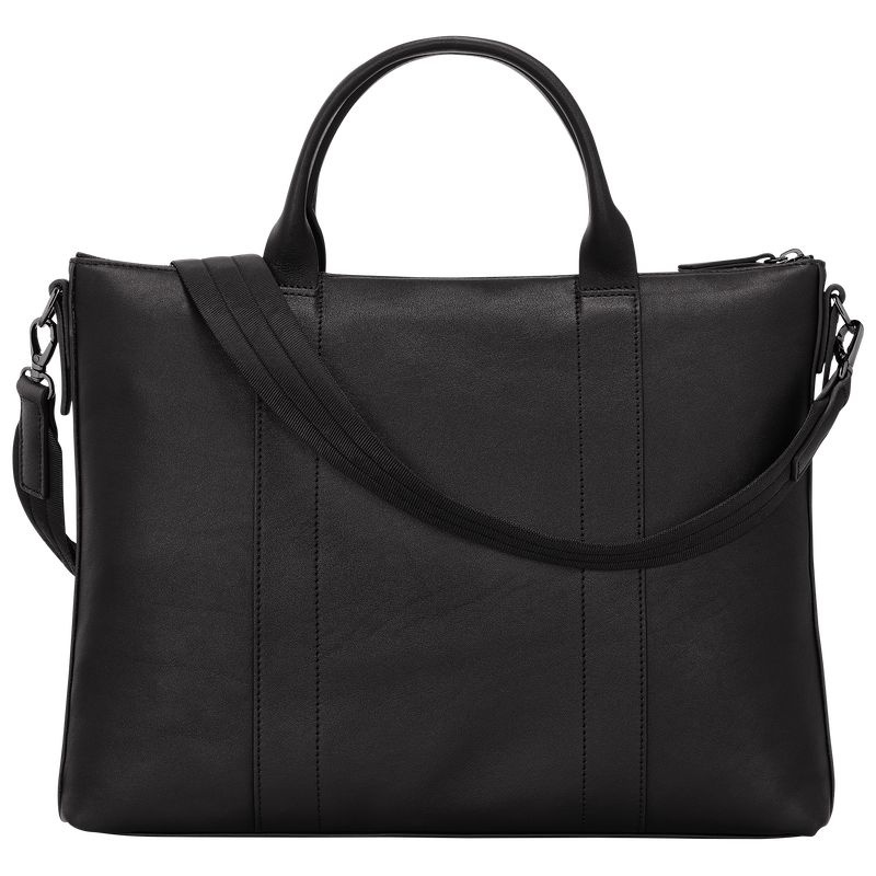 Black Women's Longchamp 3D Briefcase | 7063-ULVRW