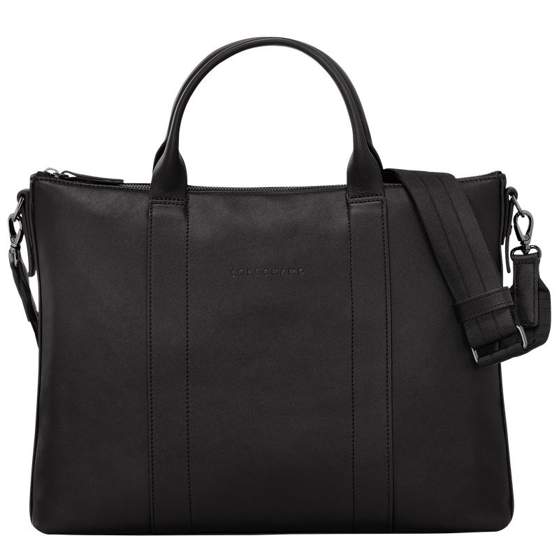 Black Women\'s Longchamp 3D Briefcase | 7063-ULVRW