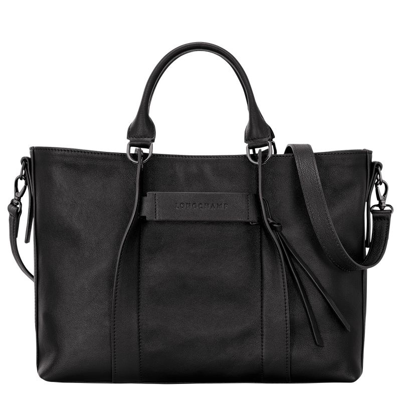 Black Women\'s Longchamp 3D L Handbag | 9153-IWLQC