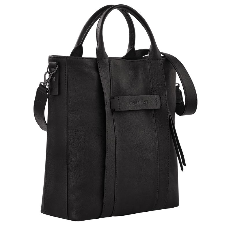 Black Women's Longchamp 3D L Tote Bags | 9537-EWPTM