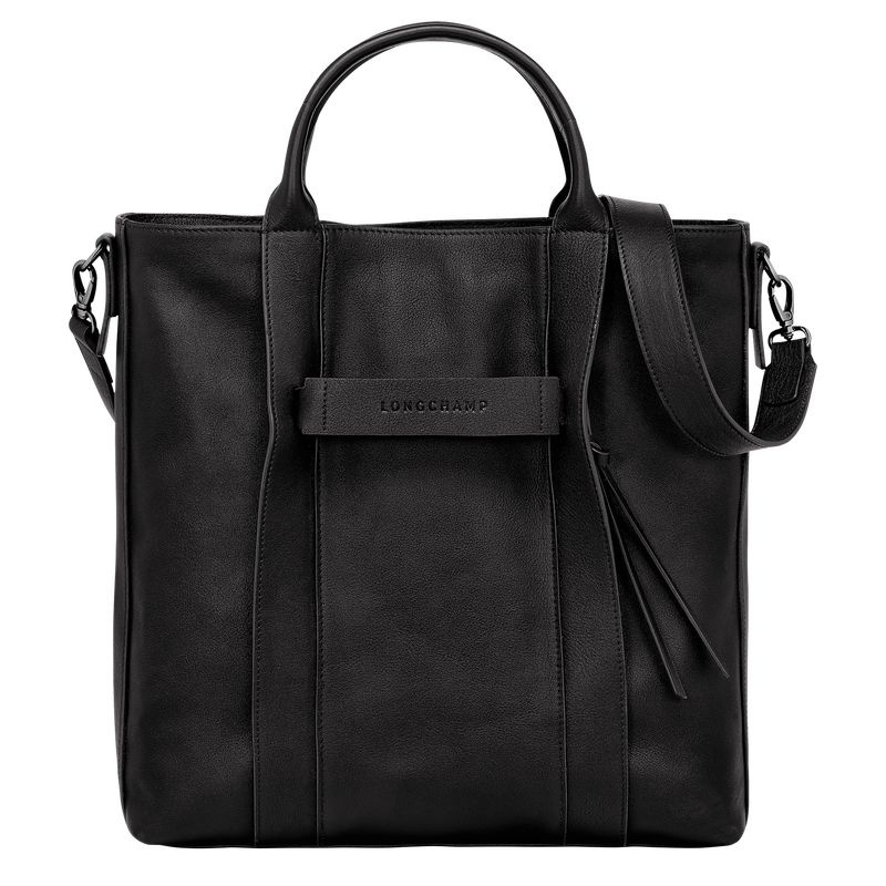 Black Women\'s Longchamp 3D L Tote Bags | 9537-EWPTM