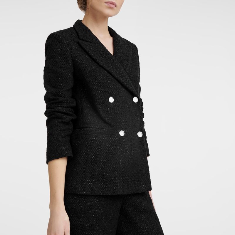 Black Women's Longchamp Jackets | 2604-GAMWL