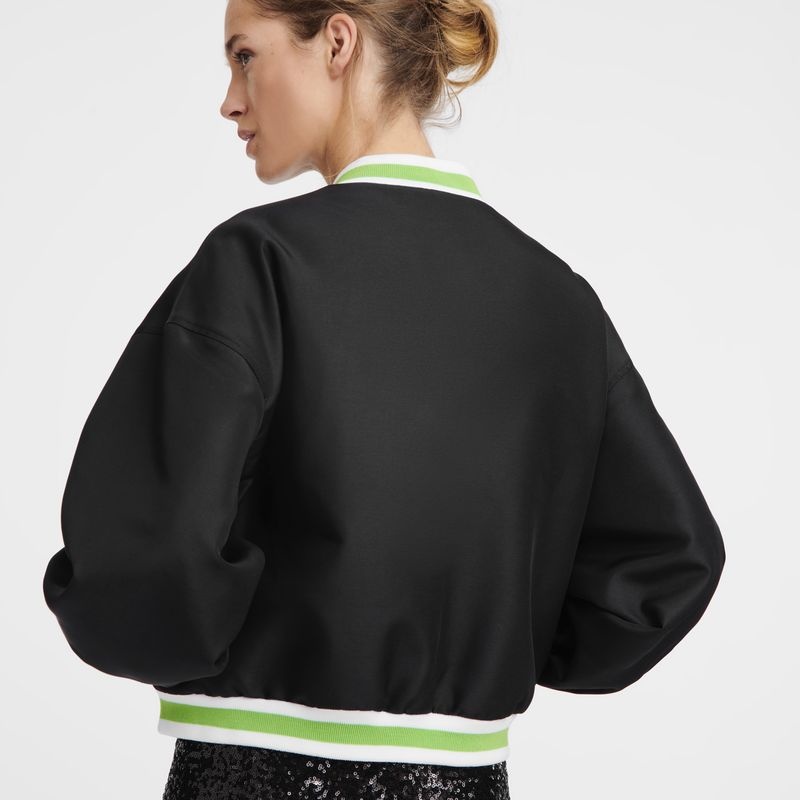 Black Women's Longchamp Jackets | 4913-KHZUW