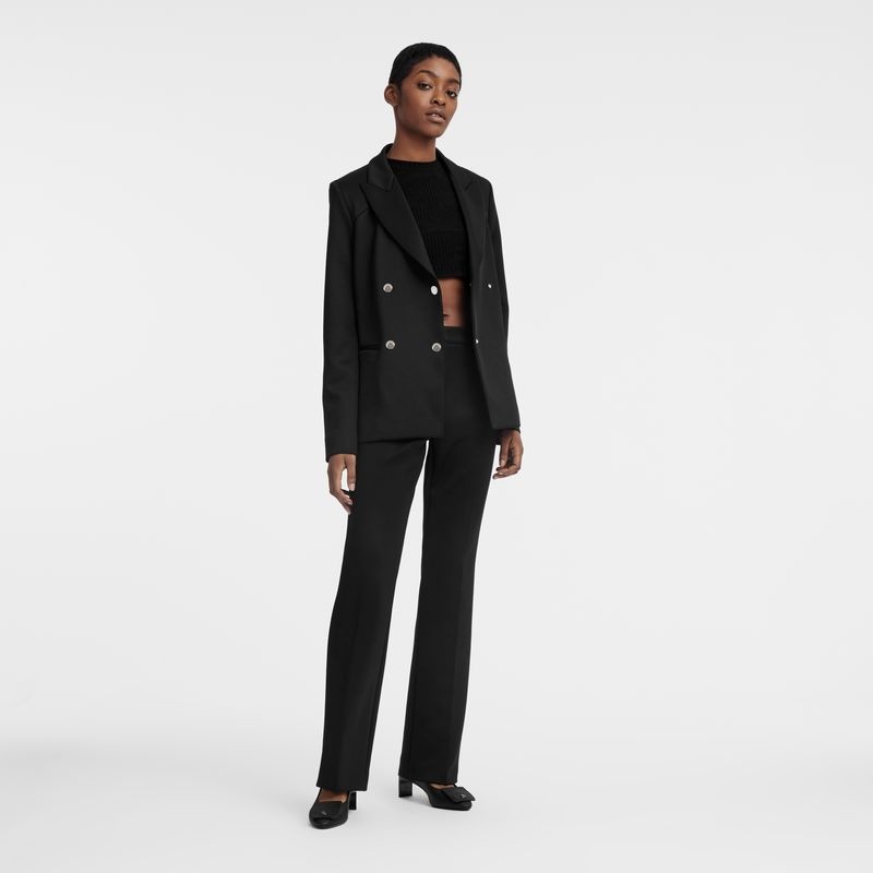 Black Women's Longchamp Jackets | 7321-YWLUC