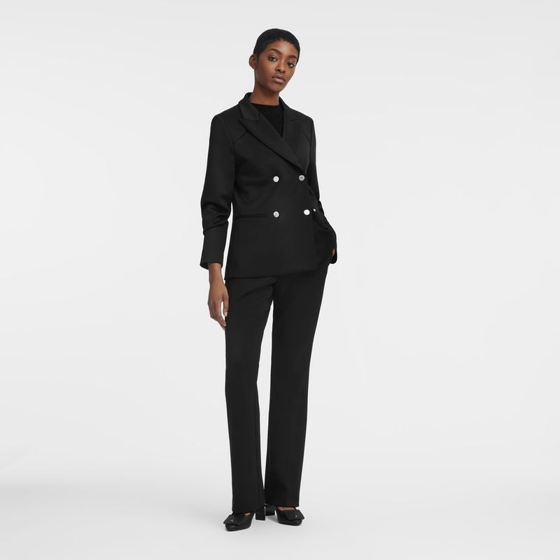 Black Women's Longchamp Jackets | 7321-YWLUC