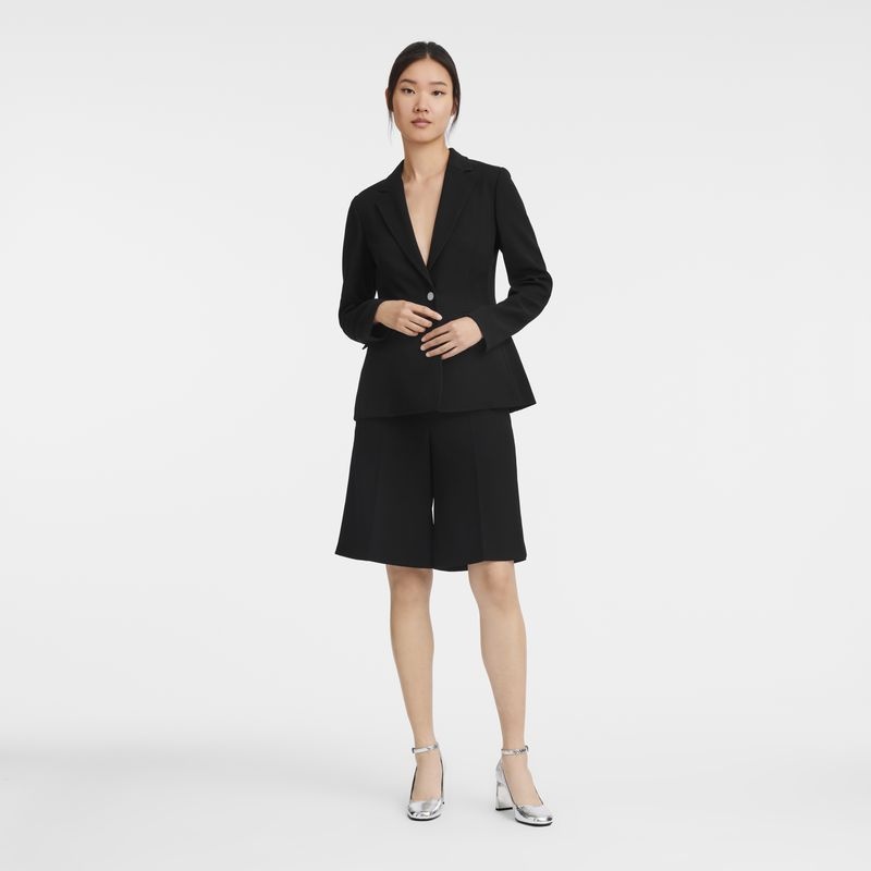 Black Women's Longchamp Jackets | 8923-RMCXZ