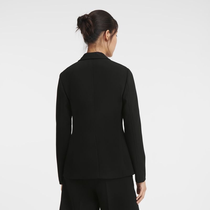 Black Women's Longchamp Jackets | 8923-RMCXZ