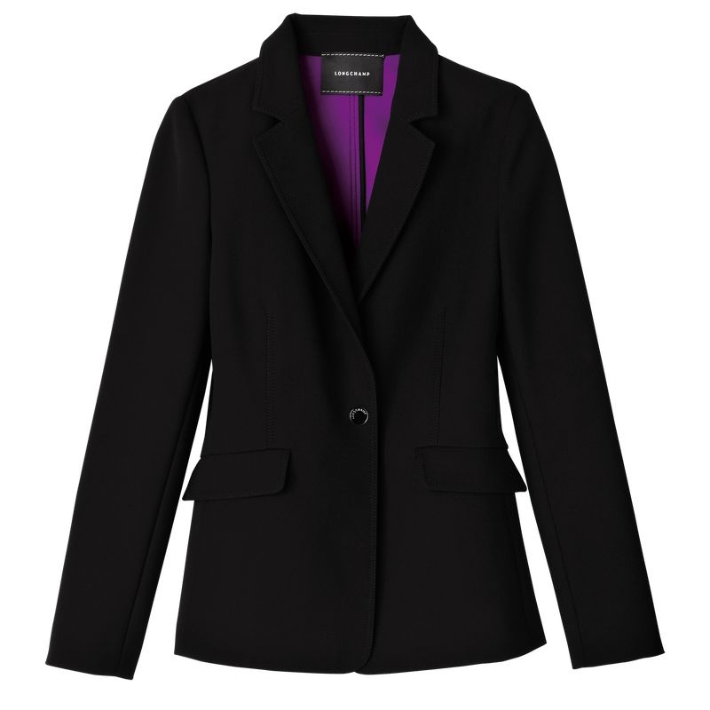 Black Women\'s Longchamp Jackets | 8923-RMCXZ