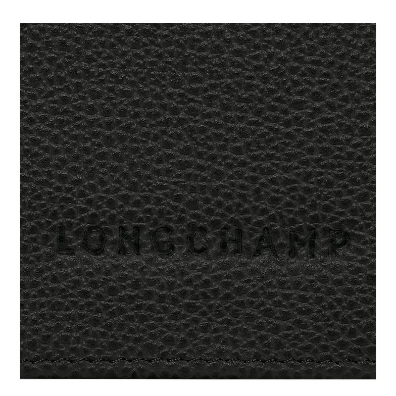 Black Women's Longchamp Le Foulonné Continental Wallet | 7804-MYNTX