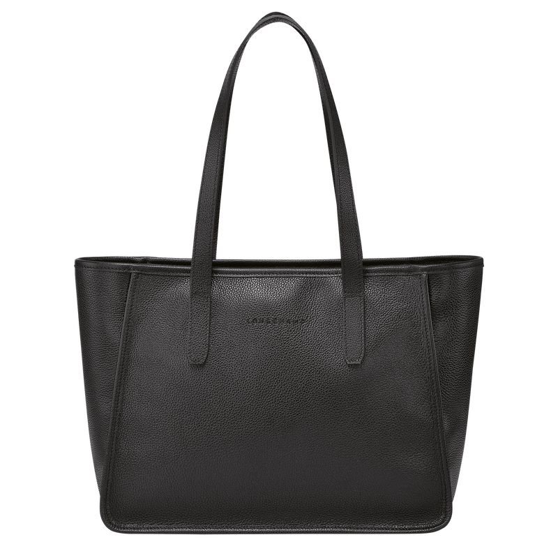 Black Women\'s Longchamp Le Foulonné L Tote Bags | 6815-DZOHI