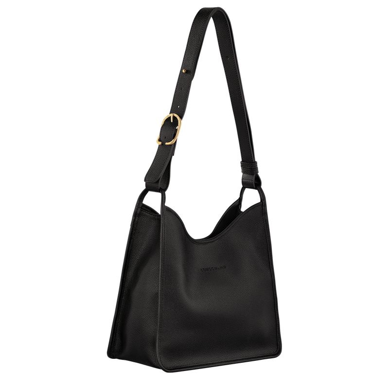 Black Women's Longchamp Le Foulonné M Hobo Bag | 8265-DPOZT