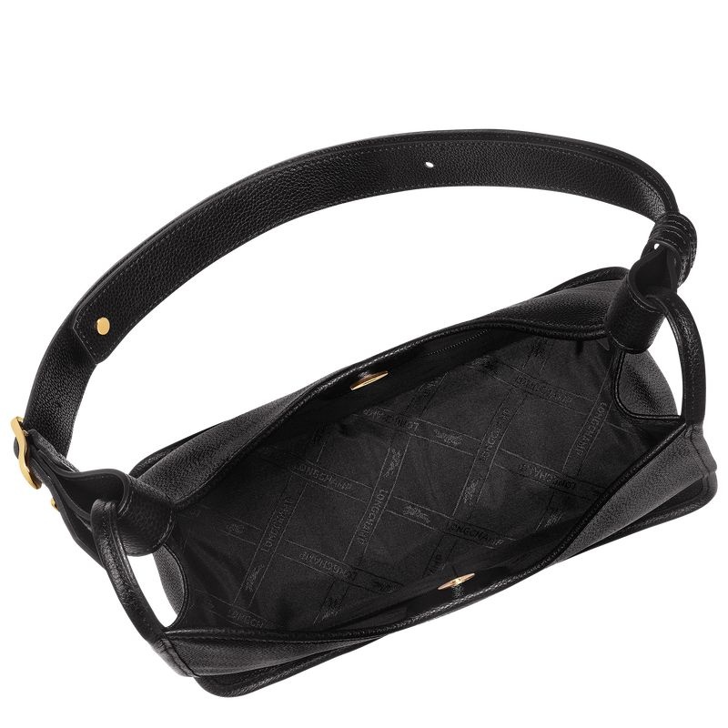 Black Women's Longchamp Le Foulonné M Hobo Bag | 8265-DPOZT