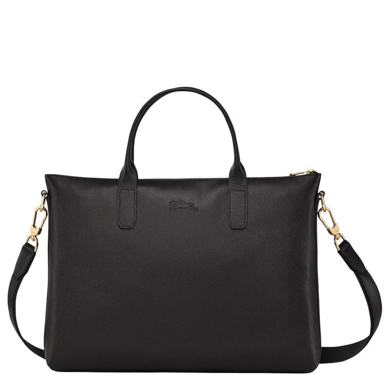 Black Women's Longchamp Le Foulonné S Briefcase | 8140-OBAZF