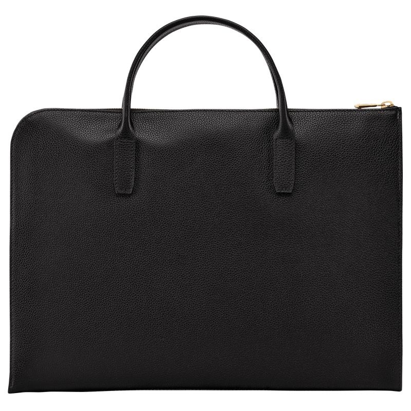 Black Women's Longchamp Le Foulonné S Briefcase | 4876-HTLEJ